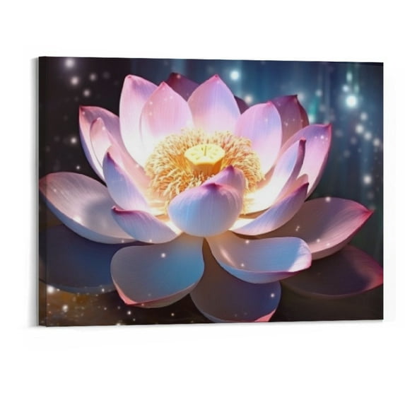 Creowell Zen Wall Art Lotus Flower Canvas Print Spa Pictures Wall Decor ...