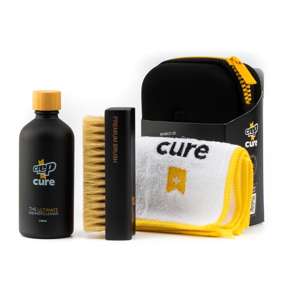 Crep Protect Cure Shoe Cleaning Travel Kit Black OSFA with solution brush and cloth