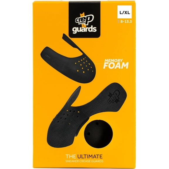 Crep Protect Memory Foam Shoe Crease Protectors - Sneaker Guards for Dunk Low, Air Force, Jordan - Prevent Creasing - Large Size US 8-13.5 (1 Pair)