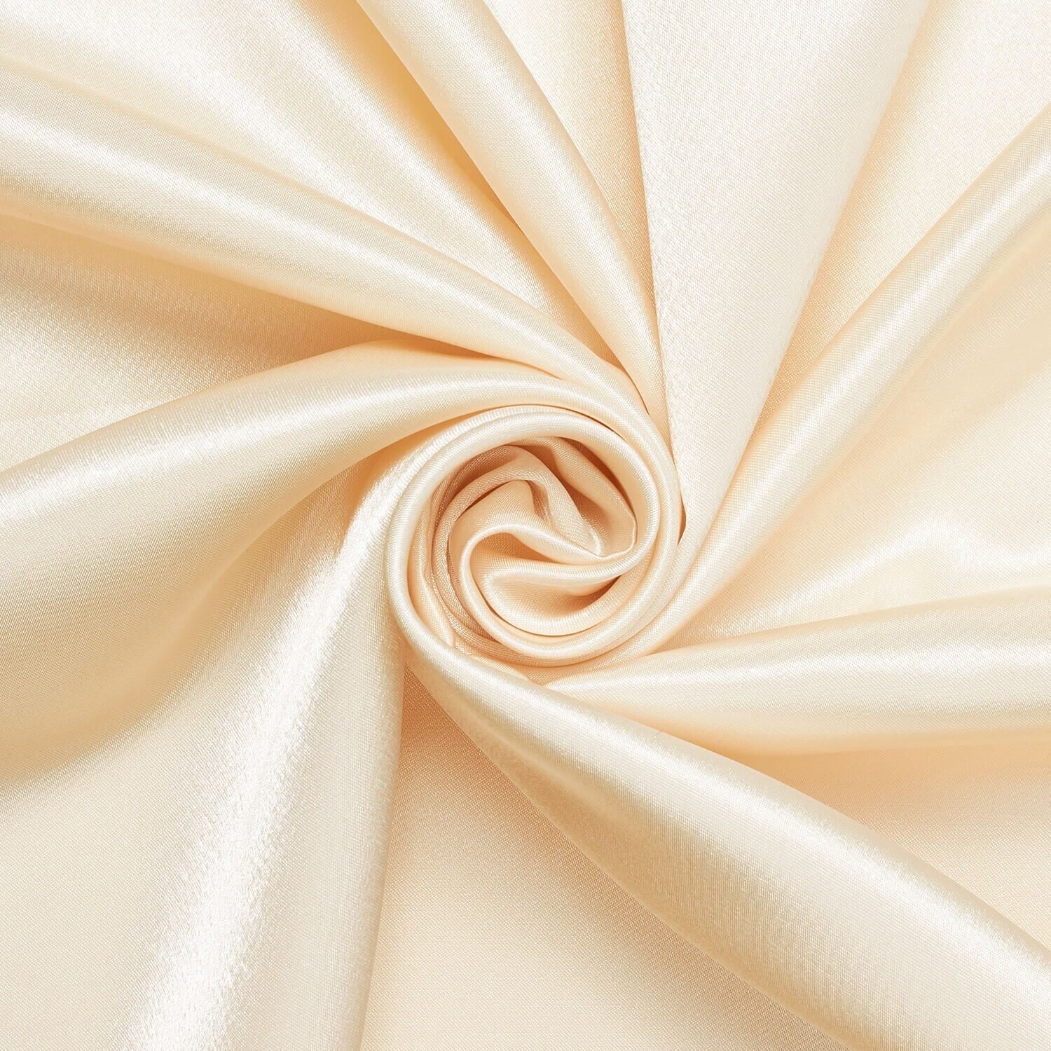 Crepe Back Satin Bridal 58/60 Inch Silky Polyester Fabric By The Yard For Sewing Apparel, Accessories, Décor & More - Beige (5 Yards)