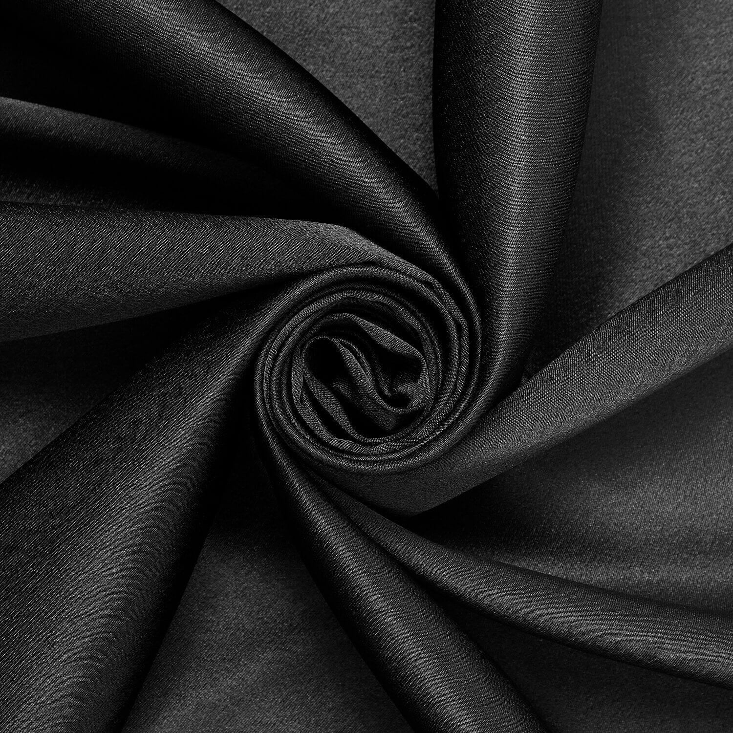 Crepe Back Satin Bridal 58/60 Inch Silky Polyester Fabric By The Yard For Sewing Apparel, Accessories, Décor & More - Black (5 Yards)