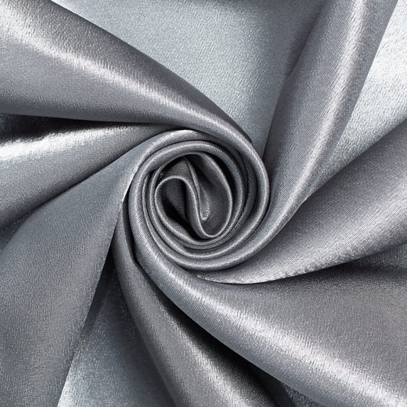 Crepe Back Satin Bridal 58/60 Inch Silky Polyester Fabric By The Yard For Sewing Apparel, Accessories, Décor & More - Grey (10 Yards)