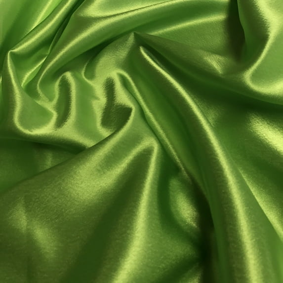 Crepe Back Satin Bridal Fabric Drapery Soft 60" Inches By the Yard (Apple Green)