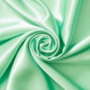 Crepe Back Satin Bridal Fabric Drapery Soft 60 Inches By the Yard (Aqua)