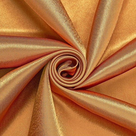 Crepe Back Satin Bridal 58/60 Inch Silky Polyester Fabric By The Yard For Sewing Apparel, Accessories, Décor & More - Copper (1 Yard)