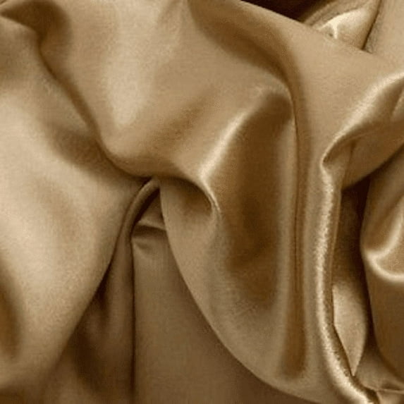 Crepe Back Satin Bridal 58/60 Inch Silky Polyester Fabric By The Yard For Sewing Apparel, Accessories, Décor & More - Dark Sand (1 Yard)