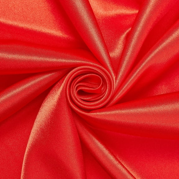 Crepe Back Satin Bridal Fabric Drapery Soft 60" Inches By the Yard (Red)