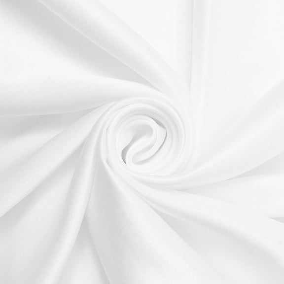 Crepe Back Satin Bridal 58/60 Inch Silky Polyester Fabric By The Yard For Sewing Apparel, Accessories, Décor & More - White (1 Yard)