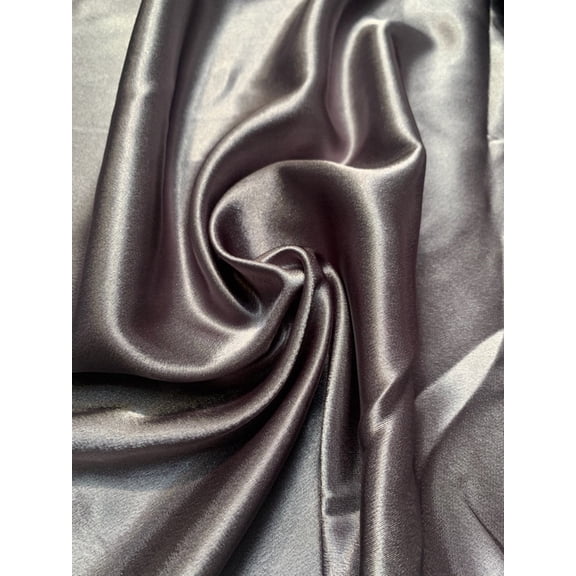 Burlap Fabrics Crepe Back Satin Charcoal - 58 Inch Wide 100 Polyester Sold by the Yard