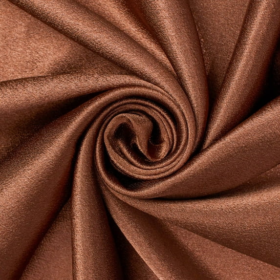 Crepe Back Satin Fabric (59/60 Inch) Classic Spun Yarn Polyester Bridal By The Yard - For Sewing Apparel, Accessories, & Decor - Brown (1 Yard)