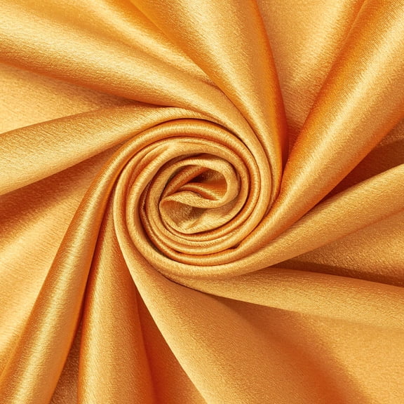 Crepe Back Satin Fabric (59/60 Inch) Classic Spun Yarn Polyester Bridal By The Yard - For Sewing Apparel, Accessories, & Decor - Gold (1 Yard)