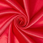 Crepe Back Satin Fabric 59/60 Inch Classic Spun Yarn Polyester Bridal By The Yard - For Sewing Apparel, Accessories, Decor - Red 1 Yard