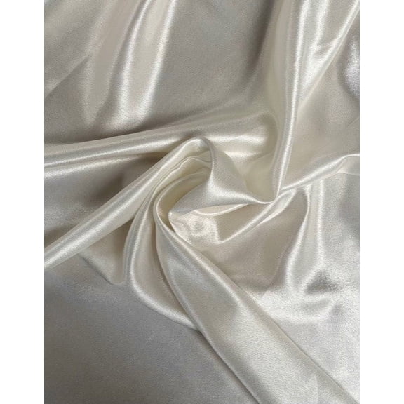 Burlap Fabrics Crepe Back Satin Ivory - 58 Inch Wide 100 Polyester Sold by the Yard