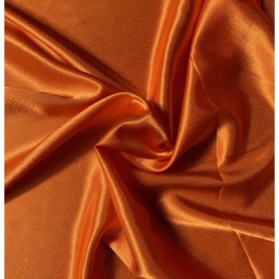 Burlap Fabrics Crepe Back Satin Orange - 58 Inch Wide 100 Polyester Sold by the Yard