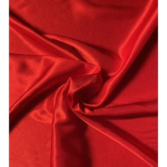 Burlap Fabrics Crepe Back Satin Red - 58 Inch Wide 100 Polyester Sold by the Yard