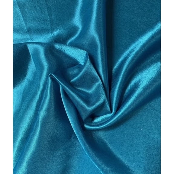 Burlap Fabrics Crepe Back Satin Turquoise - 58 Inch Wide 100 Polyester Sold by the Yard