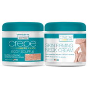 Crepe Be Gone Classic Body Souffle 12 oz. AND Firming Neck Cream 12 ounce LARGE 2-PC SET