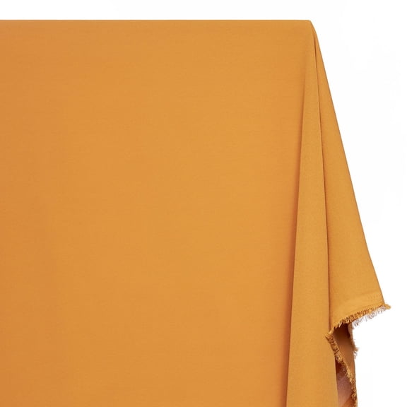 Crepe Georgette Chiffon Fabric 58/60 Inch Sheer Polyester By The Yard For Sewing Apparel, Accessories, Décor, & More - Gold (1 Yard)