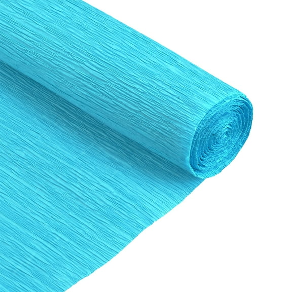 Uxcell Crepe Paper Roll Crepe Paper Decoration 5 ft Long 20" Wide Lake Blue