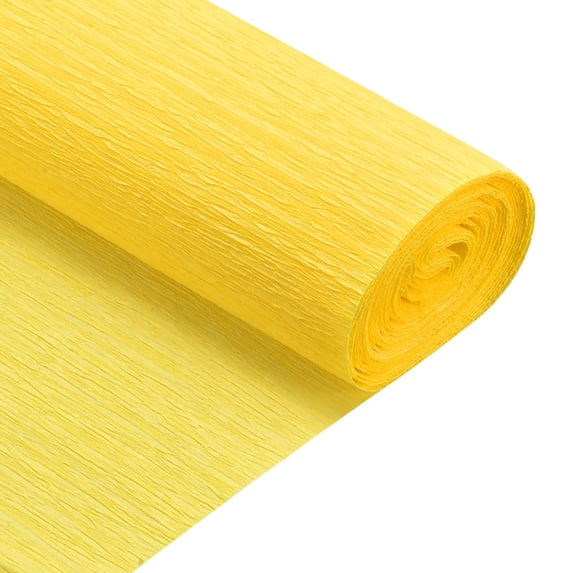 Crepe Paper Rolls DIY Decor 7.5ft Long 20 Inch Wide, Apricot Yellow Pack of 2