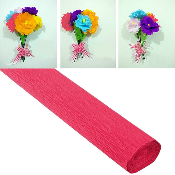 Crepe Paper Rolls for DIY Crafts, Colorful Crinkled Paper for Flower Making & Kids Handcrafts Wedding,Ceremony Various Large Festivals Decoration