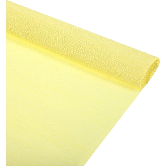 Crepe Paper Sheets, 20 Inch Wide 8ft Long Roll Yellow Paper, [for Flowers Making DIY Gift Wrapping Crafts Party Streamers Deco]