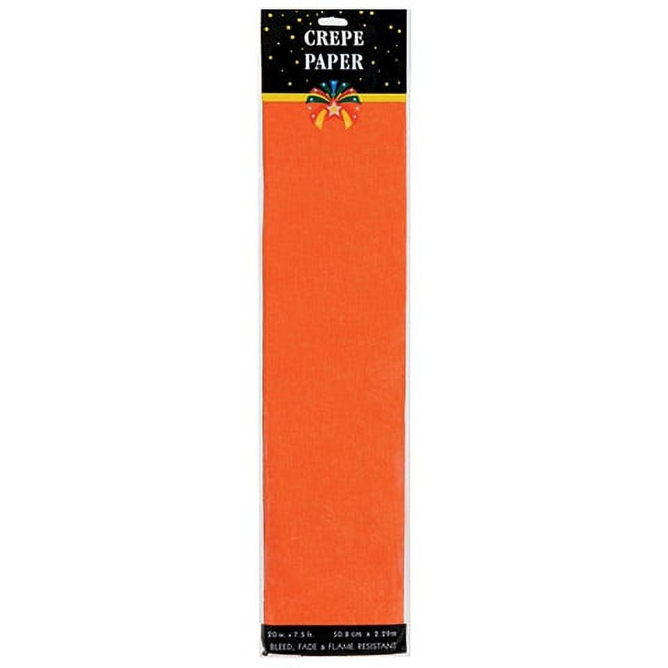 Crepe Paper Sheets Orange 20 inches x 7.5 feet