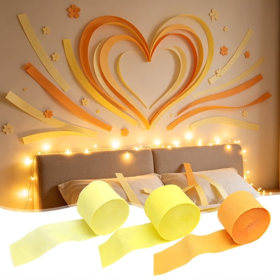 Crepe Paper Streamer, Solid Party Streamer for Party Backdrops, Birthdays and Weddings