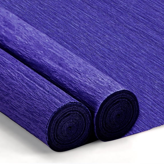 Crepe Paper Streamers 2 Rolls, 10 x 98Inch Crepe Paper Sheets for DIY Gift Colourful Paper Flower Wrapping Paper Crafts Birthday Wedding Holiday Party Decorations (Navy Blue)