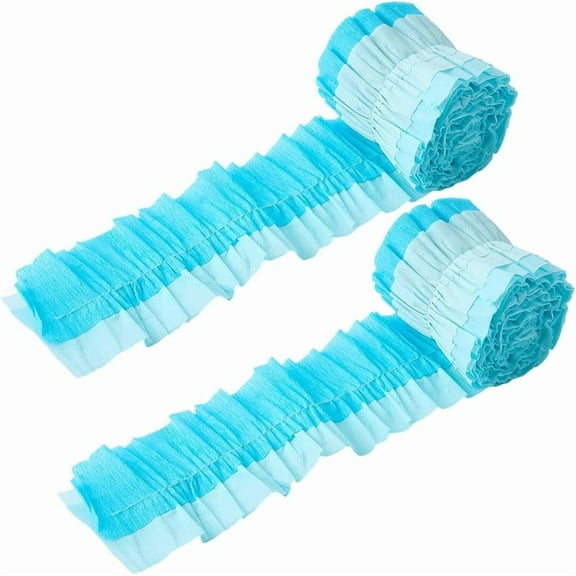 Crepe Paper Streamers 2 Rolls 2.8in/7cm Blue Birthday Party Tissue Decorations Wedding DIY Craft Graland for Celebrate Graduation Anniversary Bridal Shower Thanksgiving Christmas Supplies diy