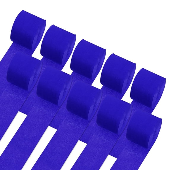 Crepe Paper Streamers White Streamers Party Decorations for Birthday Party Wedding Ceremony Dark Blue-1.8 in x 82 Ft