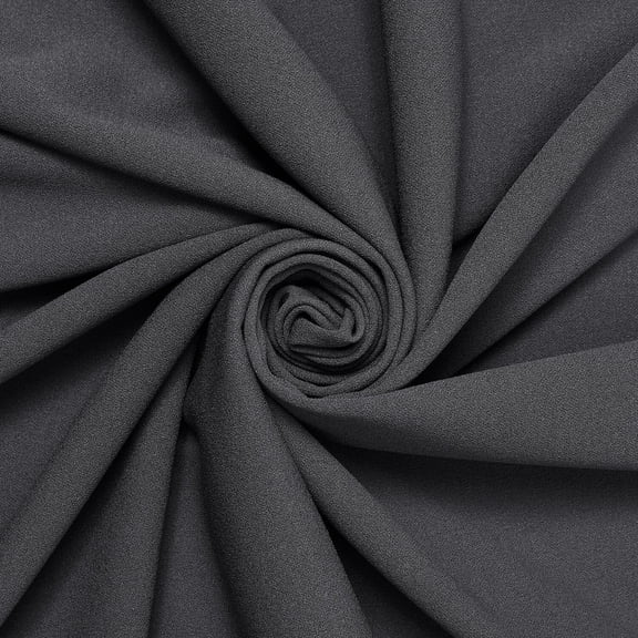 Crepe Scuba Knit Polyester Spandex Stretch 60 Inch Fabric By The Yard - Charcoal
