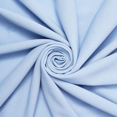 Crepe Scuba Knit Polyester Spandex Stretch 60 Inch Fabric By The Yard - Light Blue