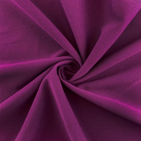 Stretch Crepe Scuba Double Knit Polyester Spandex 280 GSM Heavyweight Fabric By The Yard For Sewing Apparel, Costumes, Decor, & More (Magenta, 1 Yard)