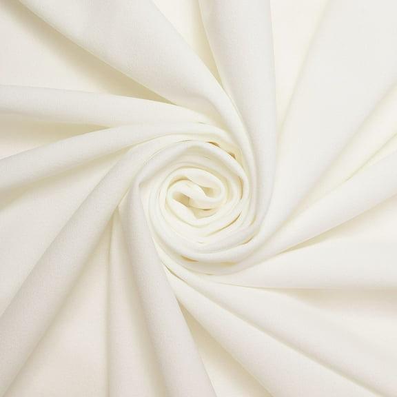 Crepe Scuba Knit Polyester Spandex Stretch 60 Inch Fabric By The Yard - Off White