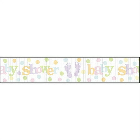 Crepe Streamers 1-7/8" Wide 42 Feet/Roll, Baby Steps