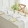 thumbnail image 1 of Crepe Table Flags 1PC，Pleated Gauze Tablecloths35.43x70.87in,cm Durable Fabric for Wedding Party Decor & Formal Dining(White), 1 of 9