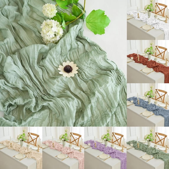 Crepe Table Tablecloths, Easy Decor, Elegant Style, Wedding Party, Event Centerpieces, Fabric Decor