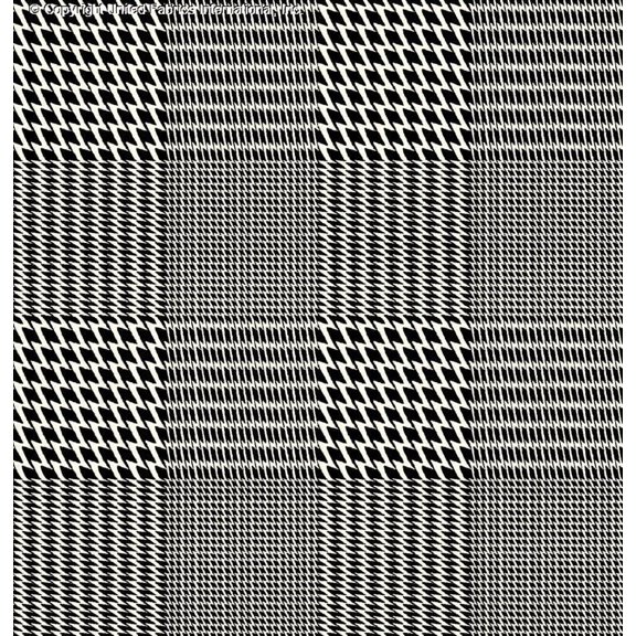 Crepe Techno Printed Clem Knit, Stretch Prom Dress Fabric, ZigZag (BLACK/IVORY, ByYard)