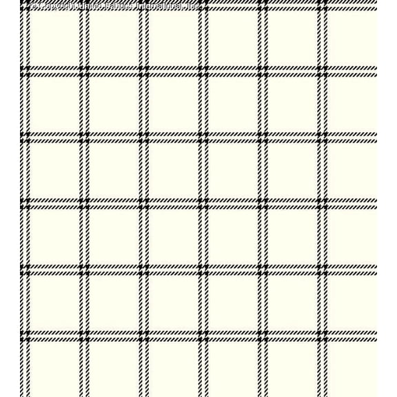 Crepe Techno Printed Davon, Grid Pattern, Prom Dress Fabric (OFFWHITE/BLACK, HalfaYard)