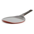 thumbnail image 1 of Crepe pan, , Ceramic, Nonstick pan, 10 inch, Bakelite Handle, Tawa pan, Griddle, Pancake Maker, Skillet, Omelette, Tortilla, Roti, Naan, Dosa, Lightweight, free, Red, 1 of 8