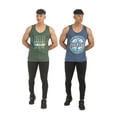 thumbnail image 1 of Crepeon Crew Neck Printed Cotton sleeveless T Shirts RNBS (Pack of 2) (XL), 1 of 2