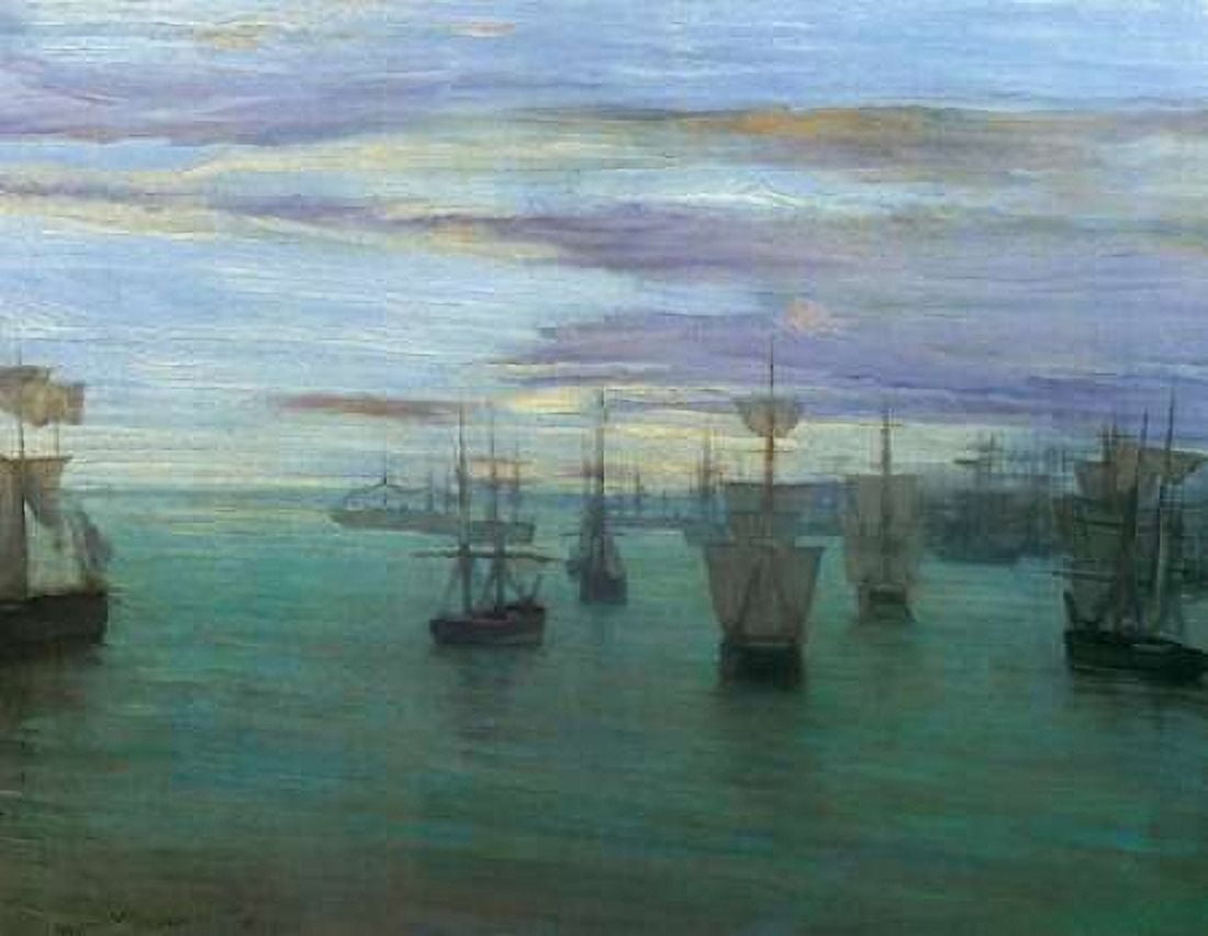 Crepuscule In Flesh Colour And Green Valparaiso 1866 Canvas Art - James McNeill Whistler (22 x 28)