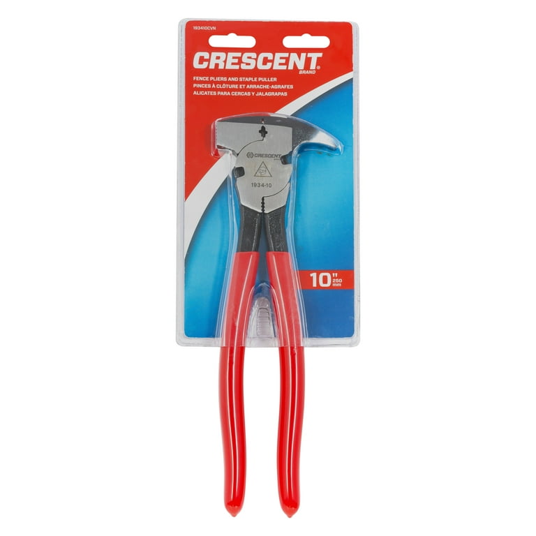 Crescent Fence Pliers Tool, Cushion Grip, 10 In.