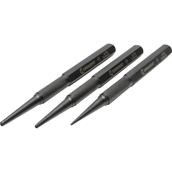 Crescent 3 Piece Set, 5" Steel Punch - CNPS12332S
