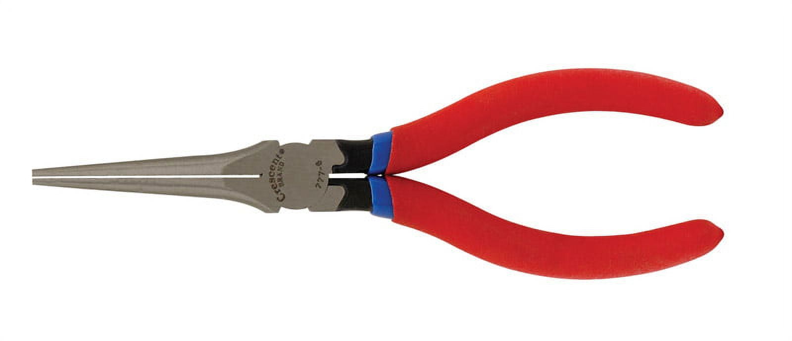 Crescent 6-1/2 in. Alloy Steel Long Nose Pliers Red 1 pk