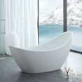 thumbnail image 1 of Crescent 73 Inch Acrylic Double Slipper Freestanding Tub - No Faucet Drillings, 1 of 2