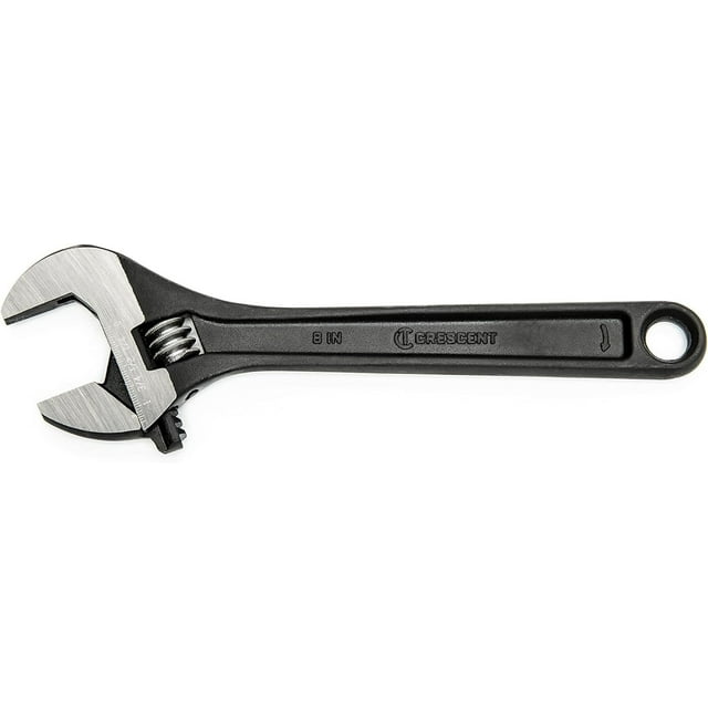 Crescent 8" Adjustable Black Oxide Wrench, Bagged AT28BK