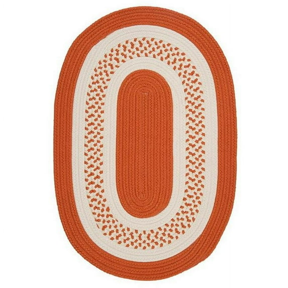 Crescent 8'x11' Orange Indoor/Outdoor Rug