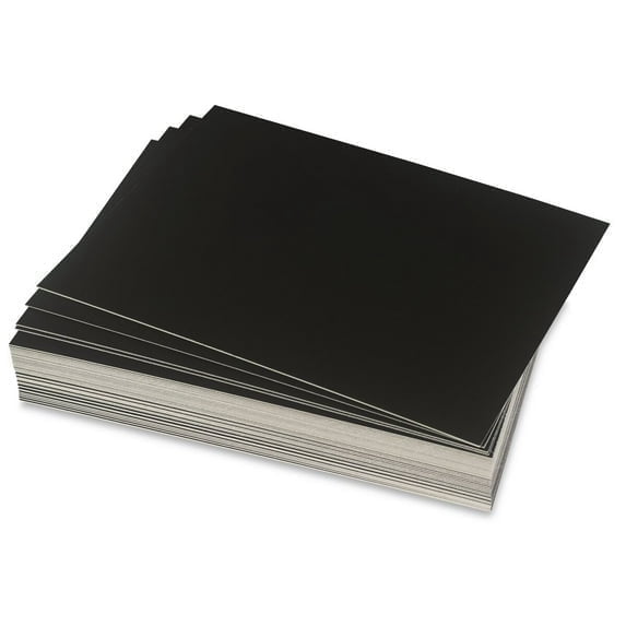 Crescent Acid-Free Mat Board, Acid Free, Rigid, Portable, Great for Plein Air, Double-Sidedmulti Media, 5 X 7 Inches, Black, 40 Sheets